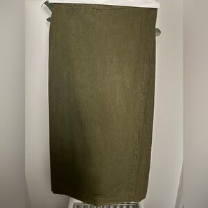 Elegant Olive Maxi Skirt